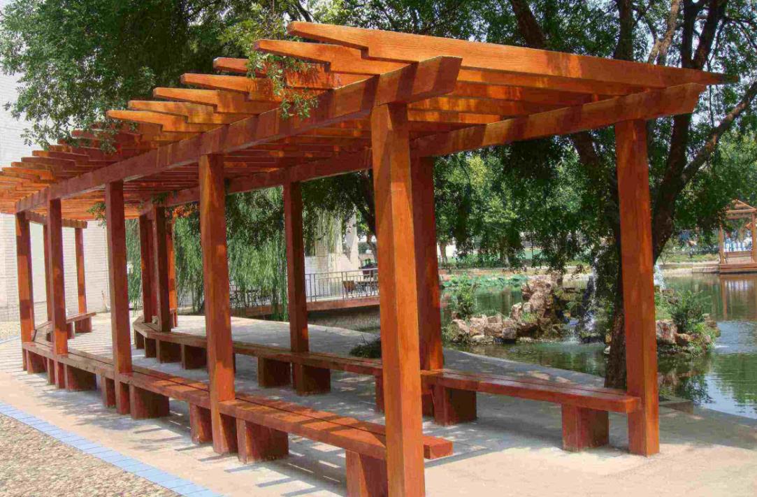 青岛防腐木廊架